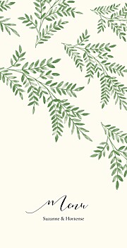 Menu de mariage ritournelle vert Menu de mariage ritournelle vert
