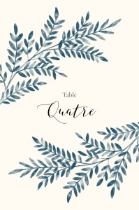 Marque-table mariage Ritournelle bleu Marque-table mariage Ritournelle bleu