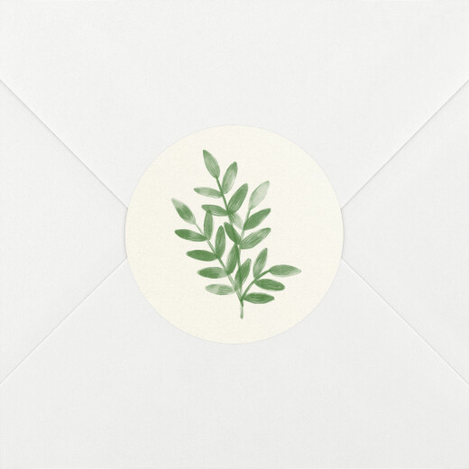 Stickers pour enveloppes mariage Ritournelle Vert - Vue 1