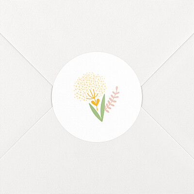 Stickers pour enveloppes naissance vert élégant feuillage multicolore vert Stickers pour enveloppes naissance vert élégant feuillage multicolore vert
