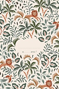 Carte d'anniversaire beige petite jungle (portrait) beige Carte d'anniversaire beige petite jungle (portrait) beige