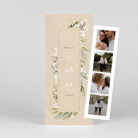 Faire-part de mariage Gaieté (marque-page) Beige Faire-part de mariage Gaieté (marque-page) Beige