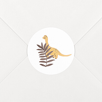 Stickers pour enveloppes naissance jaune mon petit dinosaure jaune Stickers pour enveloppes naissance jaune mon petit dinosaure jaune