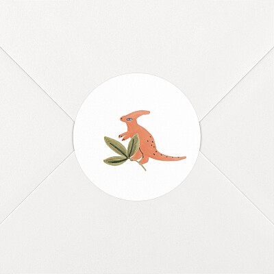 Stickers pour enveloppes naissance orange mon petit dinosaure orange Stickers pour enveloppes naissance orange mon petit dinosaure orange