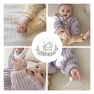 Faire-part de naissance blanc lovely baby blanc Faire-part de naissance blanc lovely baby blanc