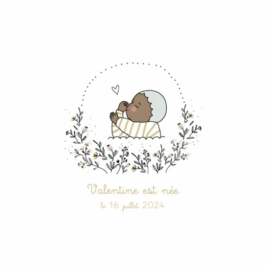 Faire-part de naissance Lovely baby (4 pages) Blanc - Page 1 Faire-part de naissance Lovely baby (4 pages) Blanc - Page 1