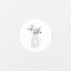 Stickers pour enveloppes naissance Lovely baby Blanc