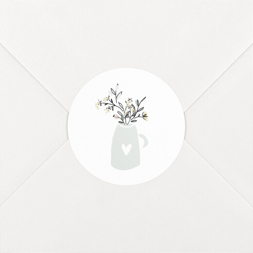 Stickers pour enveloppes naissance Lovely baby Blanc - Vue 1