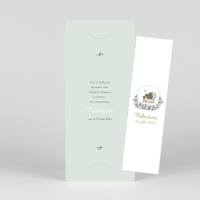 Faire-part de naissance marque-page lovely baby (marque-page) blanc Faire-part de naissance marque-page lovely baby (marque-page) blanc