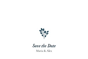 Save the date le collectif signature végétale bleu Save the date le collectif signature végétale bleu