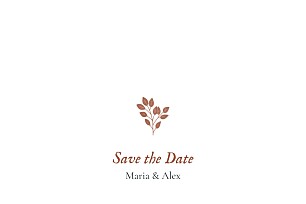 Save the date rouge signature végétale sienne Save the date rouge signature végétale sienne