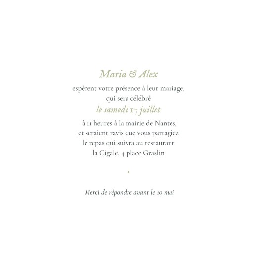 Faire-part de mariage Signature végétale toscane - Page 3