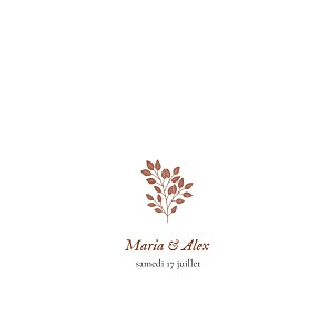 Faire-part de mariage rouge signature végétale sienne Faire-part de mariage rouge signature végétale sienne