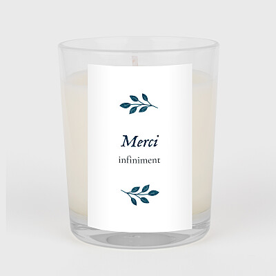 Étiquette autocollante mariage classique signature végétale bleu Étiquette autocollante mariage classique signature végétale bleu