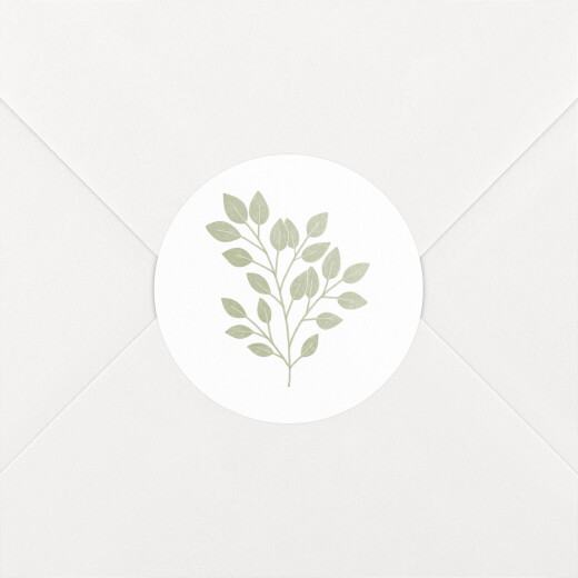 Stickers pour enveloppes mariage Signature végétale Vert - Vue 1