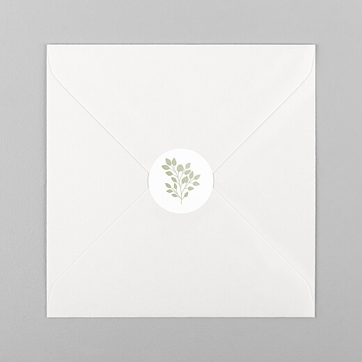Stickers pour enveloppes mariage Signature végétale vert - Vue 1
