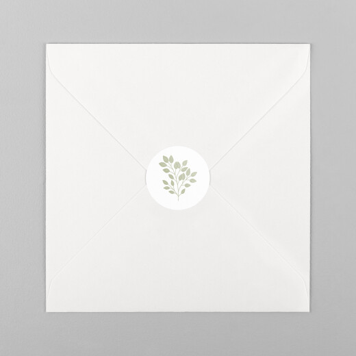 Stickers pour enveloppes mariage Signature végétale Vert - Vue 2