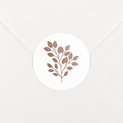 Stickers pour enveloppes mariage orange signature végétale sienne Stickers pour enveloppes mariage orange signature végétale sienne