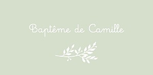 Marque-place baptême fille liberty feuillage bleu Marque-place baptême fille liberty feuillage bleu