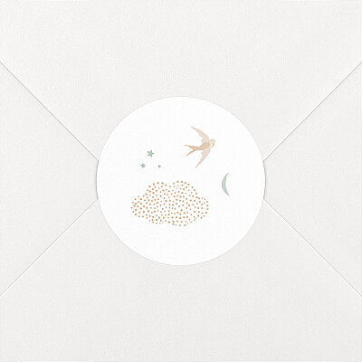 Stickers pour enveloppes baptême rose nuage de lait rose Stickers pour enveloppes baptême rose nuage de lait rose