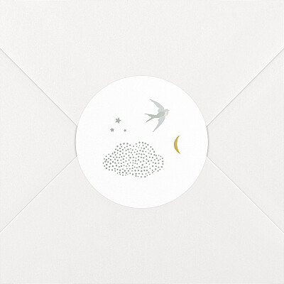 Stickers pour enveloppes baptême vert nuage de lait vert Stickers pour enveloppes baptême vert nuage de lait vert