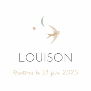 Etiquette perforée baptême Nuage de lait Rose Etiquette perforée baptême Nuage de lait Rose