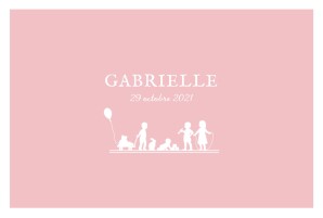 Faire-part de naissance Jeux d'enfants à 4 (4 pages) rose Faire-part de naissance Jeux d'enfants à 4 (4 pages) rose
