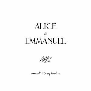 Faire-part de mariage tous genres dryade (4 pages) blanc Faire-part de mariage tous genres dryade (4 pages) blanc