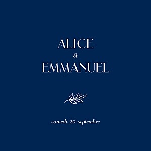 Faire-part de mariage bleu dryade (4 pages) bleu Faire-part de mariage bleu dryade (4 pages) bleu