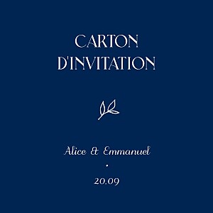 Carton d'invitation mariage bleu dryade bleu Carton d'invitation mariage bleu dryade bleu