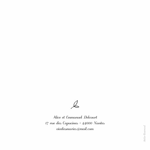 Carte de remerciement mariage Dryade (4 pages) blanc - Page 4 Carte de remerciement mariage Dryade (4 pages) blanc - Page 4