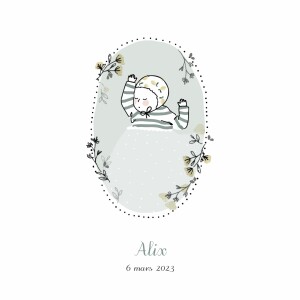 Faire-part de naissance Sweet dream (4 pages) Bleu