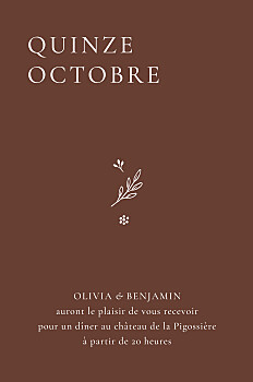 Carton d'invitation mariage laure de sagazan ii (portrait) bois de rose Carton d'invitation mariage laure de sagazan ii (portrait) bois de rose