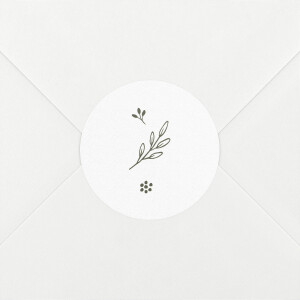 Stickers pour enveloppes mariage Laure de Sagazan II Blanc et vert