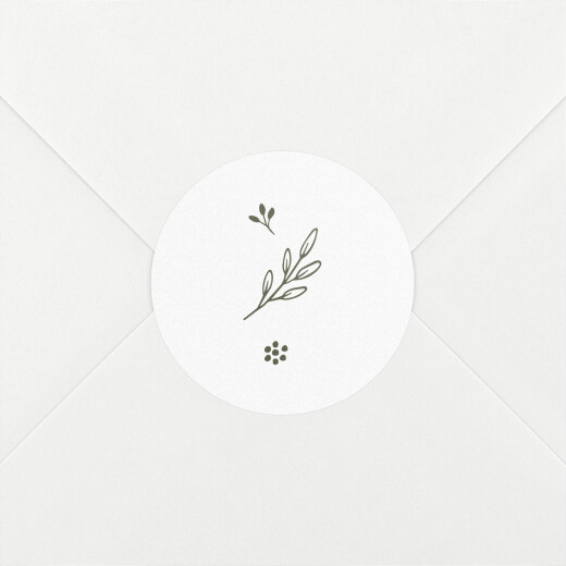 Stickers pour enveloppes mariage Laure de Sagazan II Blanc et vert - Vue 1