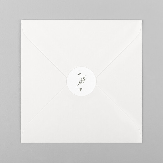 Stickers pour enveloppes mariage Laure de Sagazan II Blanc et vert - Vue 2