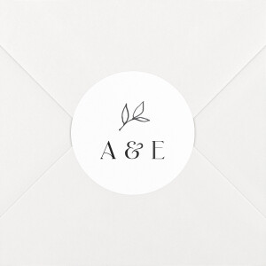 Stickers pour enveloppes mariage Dryade Blanc