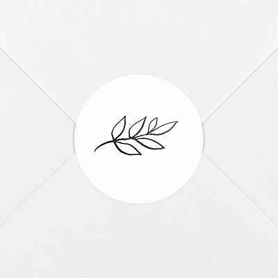 Stickers pour enveloppes mariage blanc dryade blanc Stickers pour enveloppes mariage blanc dryade blanc