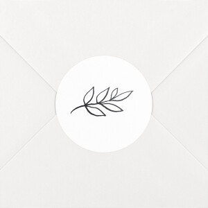 Stickers pour enveloppes mariage Dryade Blanc Stickers pour enveloppes mariage Dryade Blanc