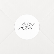 Stickers pour enveloppes mariage Dryade Blanc
