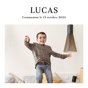 Faire-part de communion magazine blanc Faire-part de communion magazine blanc