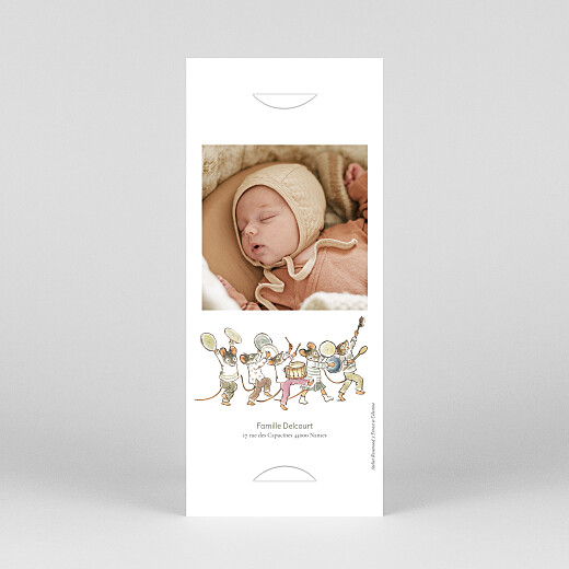 Faire-part de naissance Ernest et Célestine I (marque page) Vert - Vue 4 Faire-part de naissance Ernest et Célestine I (marque page) Vert - Vue 4