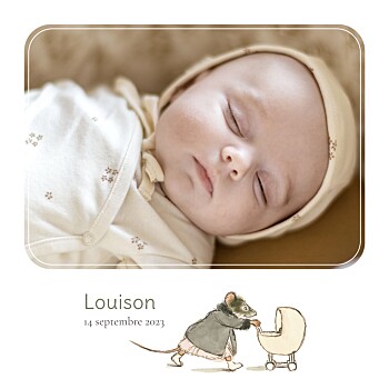 Faire-part de naissance ernest et célestine i blanc Faire-part de naissance ernest et célestine i blanc