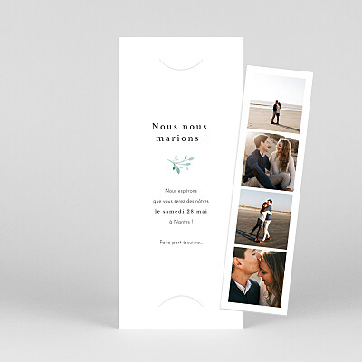 Save the date ronde aquarellée (marque page) blanc Save the date ronde aquarellée (marque page) blanc