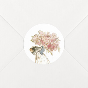 Stickers pour enveloppes naissance Ernest et Célestine I Rose Stickers pour enveloppes naissance Ernest et Célestine I Rose