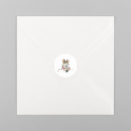 Stickers pour enveloppes naissance Ernest et Célestine I Blanc - Vue 2 Stickers pour enveloppes naissance Ernest et Célestine I Blanc - Vue 2