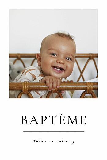 Faire-part de baptême Précieux moments (portrait) blanc - Page 1