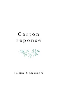 Carton réponse mariage sans photo ronde aquarellée blanc Carton réponse mariage sans photo ronde aquarellée blanc
