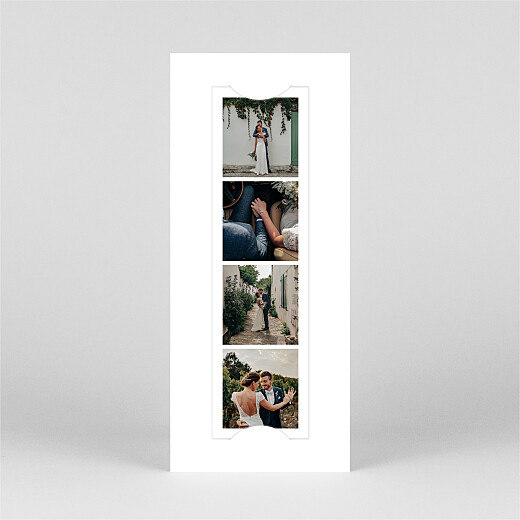 Carte de remerciement mariage Ronde aquarellée (marque page) Blanc - Vue 2