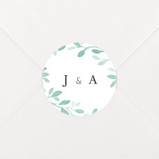 Stickers pour enveloppes mariage Ronde aquarellée Blanc Stickers pour enveloppes mariage Ronde aquarellée Blanc